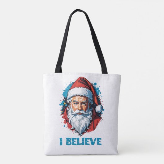 Ich glaube an das Design des Santa Claus Graffiti. Tasche (Rückseite)