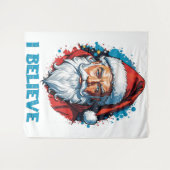 Ich glaube an das Design des Santa Claus Graffiti. Wandteppich (Vorderseite (Horizontal))