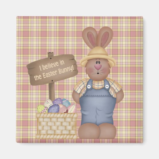 Ich glaube an das Osterhasen-Magnet Magnet (Vorne)