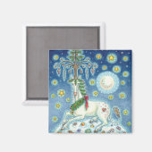 ICH GLAUBE AN DAS UNICORN SQUARE MAGNET (Vorderseite/Rückseite)