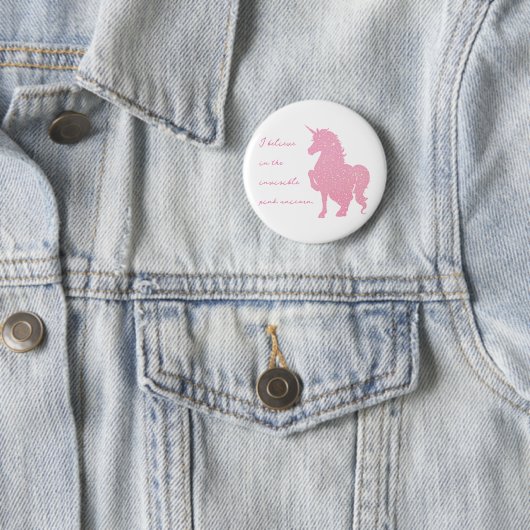 Ich glaube an das unsichtbare rosa Einhorn. Button (Beispiel)
