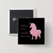 Ich glaube an das unsichtbare rosa Einhorn. Button (Vorne & Hinten)