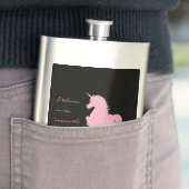 Ich glaube an das unsichtbare rosa Einhorn. Flachmann (Beispiel)