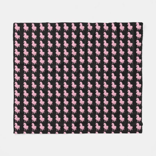Ich glaube an das unsichtbare rosa Einhorn. Fleecedecke (Vorderseite (Horizontal))