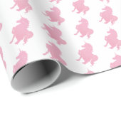 Ich glaube an das unsichtbare rosa Einhorn. Geschenkpapier (Rolleneckpunkt)