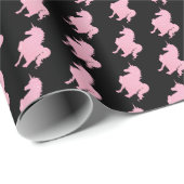 Ich glaube an das unsichtbare rosa Einhorn. Geschenkpapier (Rolleneckpunkt)
