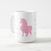 Ich glaube an das unsichtbare rosa Einhorn. Kaffeetasse (Vorderseite Links)