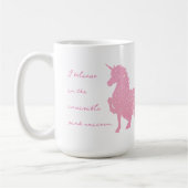 Ich glaube an das unsichtbare rosa Einhorn. Kaffeetasse (Links)