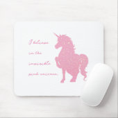 Ich glaube an das unsichtbare rosa Einhorn. Mousepad (Mit Mouse)