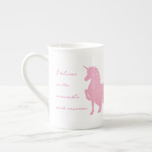 Ich glaube an das unsichtbare rosa Einhorn. Porzellantasse