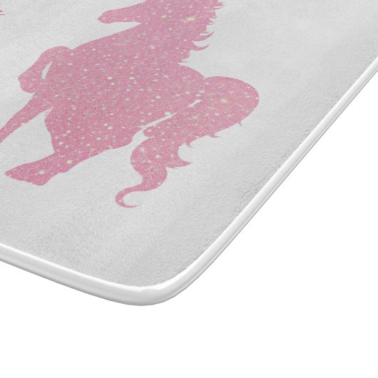 Ich glaube an das unsichtbare rosa Einhorn. Schneidebrett (Ecke)