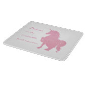 Ich glaube an das unsichtbare rosa Einhorn. Schneidebrett (Ecke)