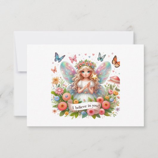 Ich glaube an deine Fee Dankeskarte (Vorderseite)