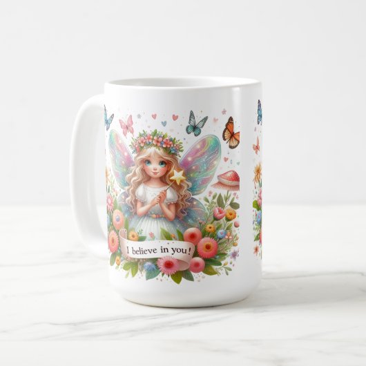 Ich glaube an deine Fee Kaffeetasse (Vorderseite Links)