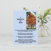 Ich glaube an deine Flachgrüßkarte (Stehend Vorderseite)