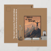 "Ich glaube an deine Stärke" Postkarte (Vorne/Hinten)