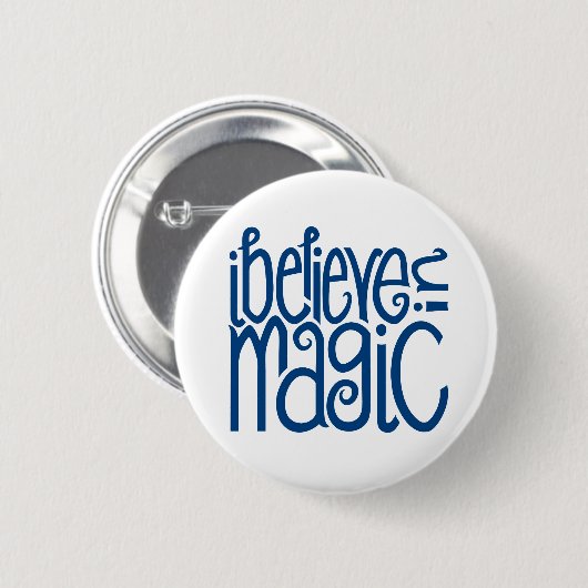 Ich glaube an den blauen Zauberknopf Button (Vorne & Hinten)