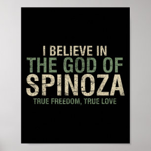 Ich glaube an den Gott von Spinoza Coolen Philosop Poster