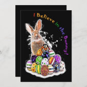 Ich glaube an den Hase! Osterhaseger Dankeskarte (Vorne/Hinten)
