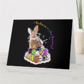 Ich glaube an den Hase! Osterhaseger Dankeskarte (Vorderseite)