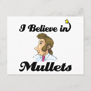 ich glaube an den Mullet Postkarte