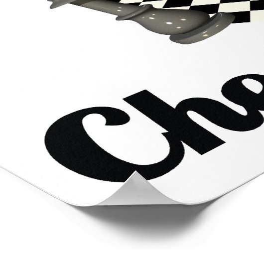 Ich glaube an den Schachklub Poster (Ecke)