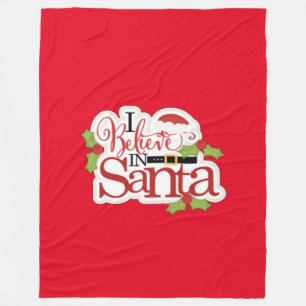 Ich glaube an den Weihnachtsmann Fleecedecke