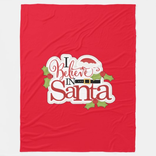Ich glaube an den Weihnachtsmann Fleecedecke (Vorderseite)