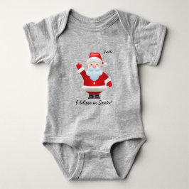 Ich glaube an den Weihnachtsmann. Funny Santa Clau Baby Strampler
