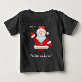 Ich glaube an den Weihnachtsmann. Funny Santa Clau Baby T-shirt