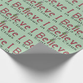 Ich glaube an den Weihnachtsmann Geschenkpapier (Ecke)