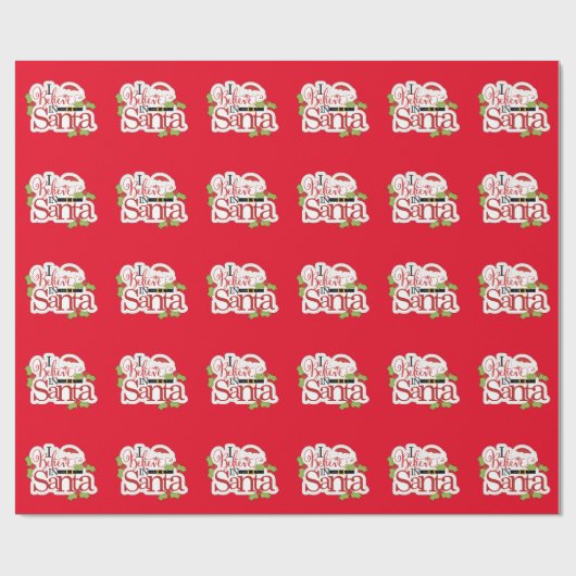Ich glaube an den Weihnachtsmann Geschenkpapier (Flach)