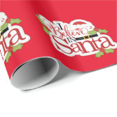 Ich glaube an den Weihnachtsmann Geschenkpapier (Rolleneckpunkt)