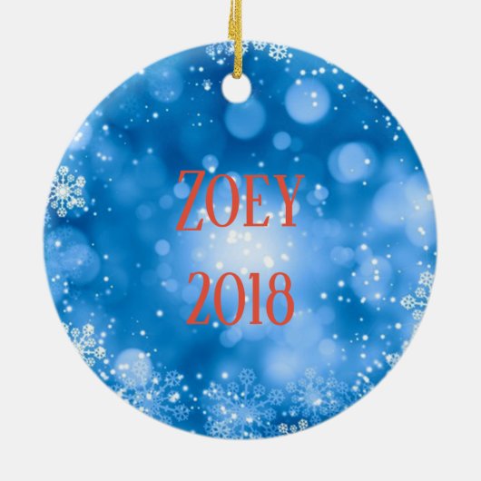 Ich glaube an den Weihnachtsmann Keramik Ornament (Hinten)