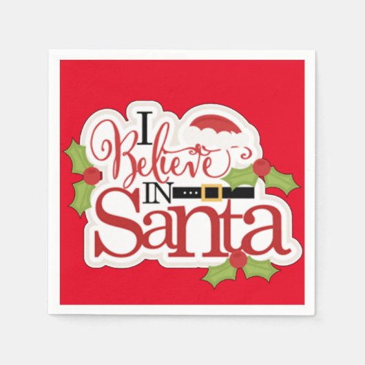 Ich glaube an den Weihnachtsmann Serviette (Vorderseite)