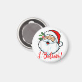 Ich glaube an den Weihnachtsmann-T - Shirt Weihnac Magnet (Vorderseite/Rückseite)