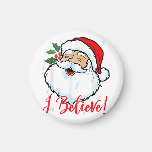 Ich glaube an den Weihnachtsmann-T - Shirt Weihnac Magnet (Vorne)