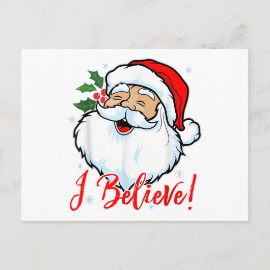 Ich glaube an den Weihnachtsmann-T - Shirt Weihnac Postkarte (Vorderseite)
