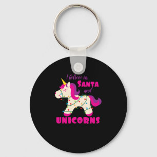 Ich glaube an den Weihnachtsmann und Einhorn Schlüsselanhänger