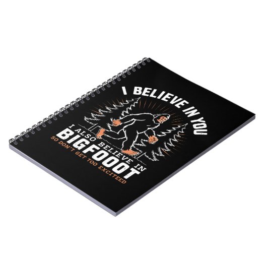 Ich glaube an dich, aber ich glaube auch an Bigfoo Notizblock (Linke Seite)