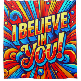 Ich glaube an dich duschvorhang