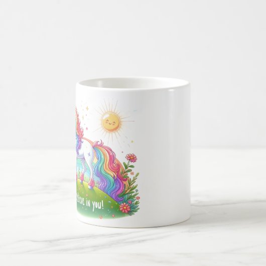 Ich glaube an dich Einhorn Kaffeetasse (Mittel)