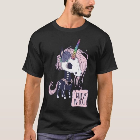 Ich glaube an dich Einhorn T-Shirt (Vorderseite)