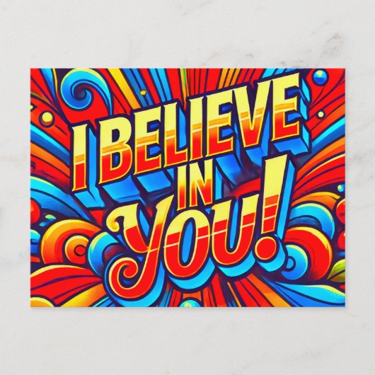 Ich glaube an dich postkarte (Vorderseite)