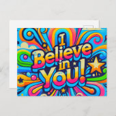 Ich glaube an dich postkarte (Vorne/Hinten)