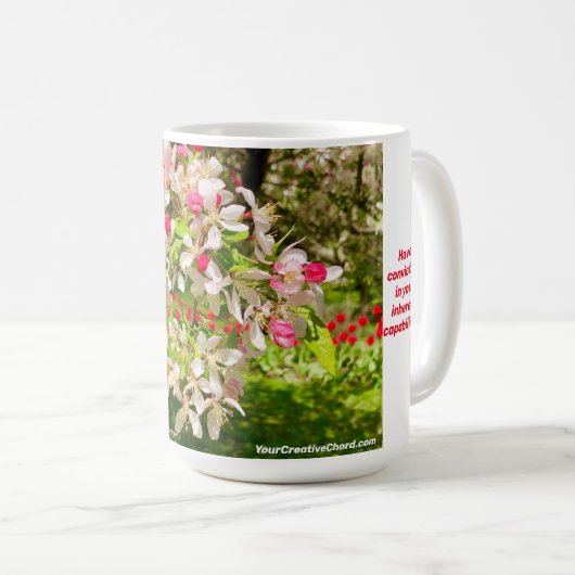 Ich glaube an dich selbst. Delikate Blume Kaffeetasse (VorderseiteRechts)