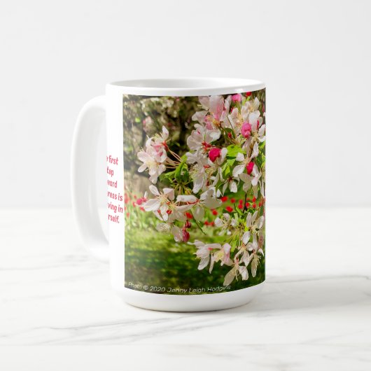 Ich glaube an dich selbst. Delikate Blume Kaffeetasse (Vorderseite Links)