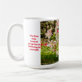 Ich glaube an dich selbst. Delikate Blume Kaffeetasse (Links)