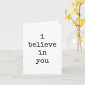 Ich glaube an dich, Text, Minimalistische Karte (Gelbe Blume)