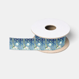 ICH GLAUBE AN DIE CHRISTMAS UNICORN, FANTASY RIBBO SATINBAND
